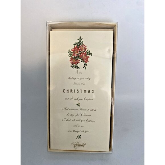 Cranes Merry Christmas To You Boxed Cards 9 Cards 7 Envelopes Open Box Van Dyke - Picture 13 of 14